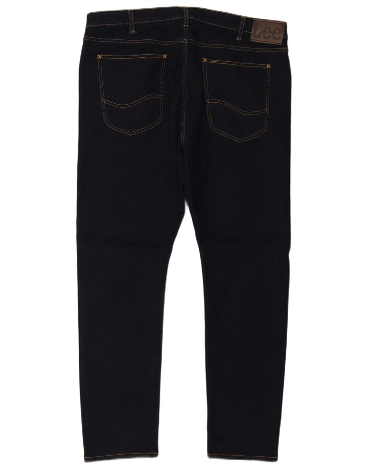 Lee Herre Luke Slim Jeans W40 L32 Marineblå Bomuld