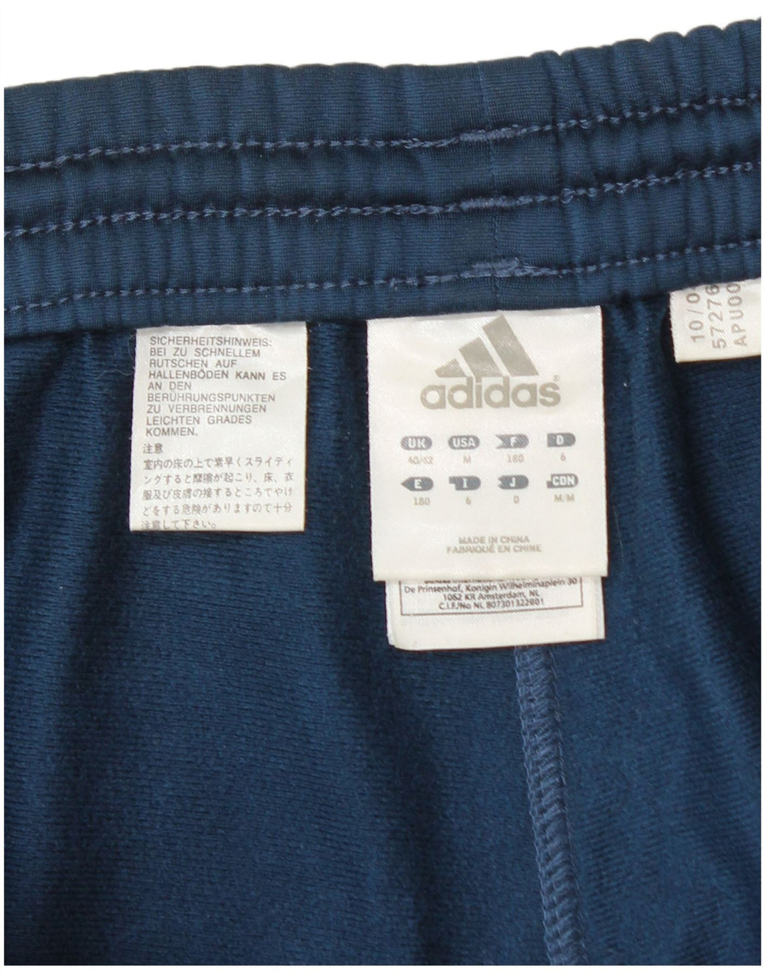 Adidas Træningsdragtsbukser til mænd UK 40/42 Medium Blue Polyester