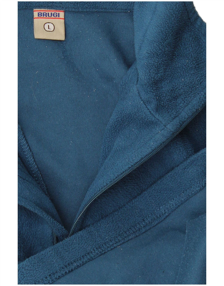 Brugi herre lynlås hals fleece jumper stor blå