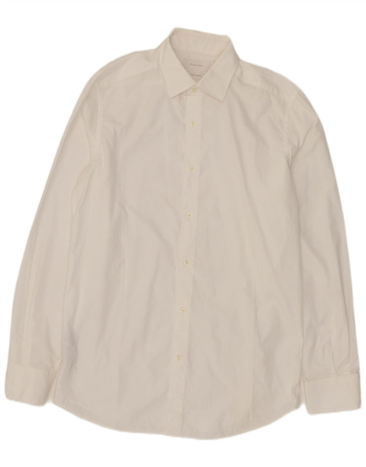 MASSIMO DUTTI Herreskjorte Str. 39 15 1/2 Medium Hvid Bomuld