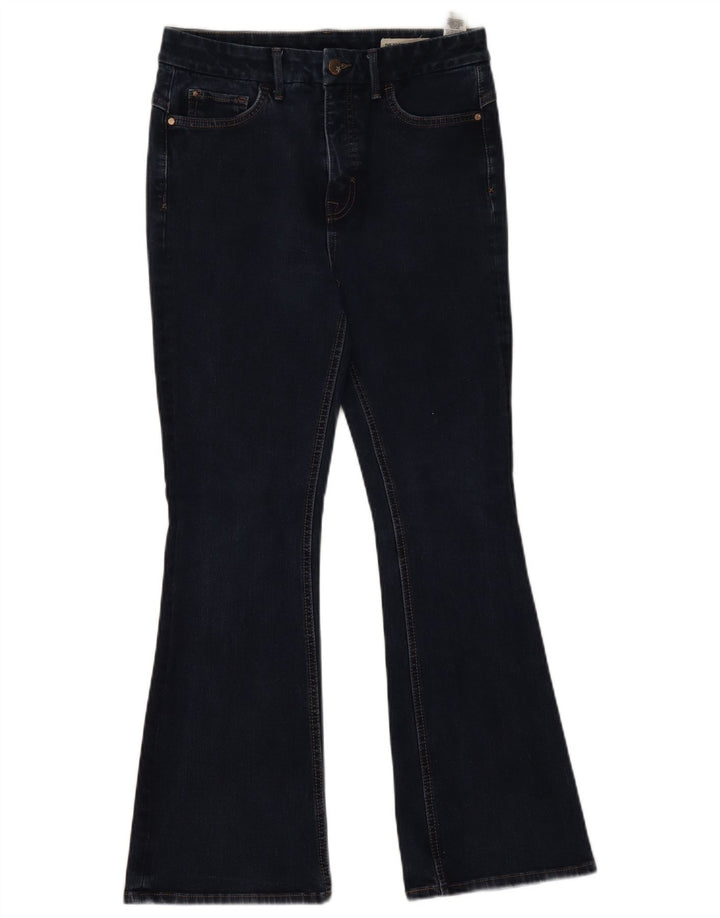 Marks & Spencer Dame Flared Jeans UK 12 Medium W28 L27 Navy Blue Bomuld