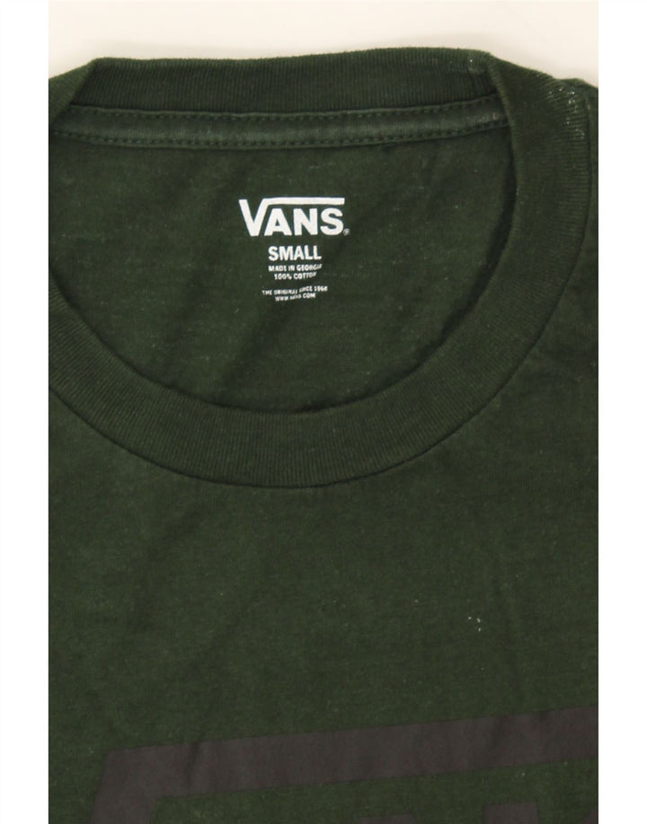 VANS Mens Graphic T-Shirt Top Small Green Cotton Vintage Vans and Second-Hand Vans from Messina Hembry 