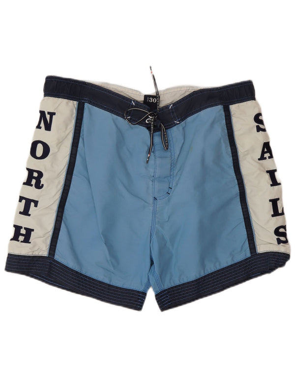 North Sails Herre grafiske svømmeshorts Medium Blue Colourblock Polyester