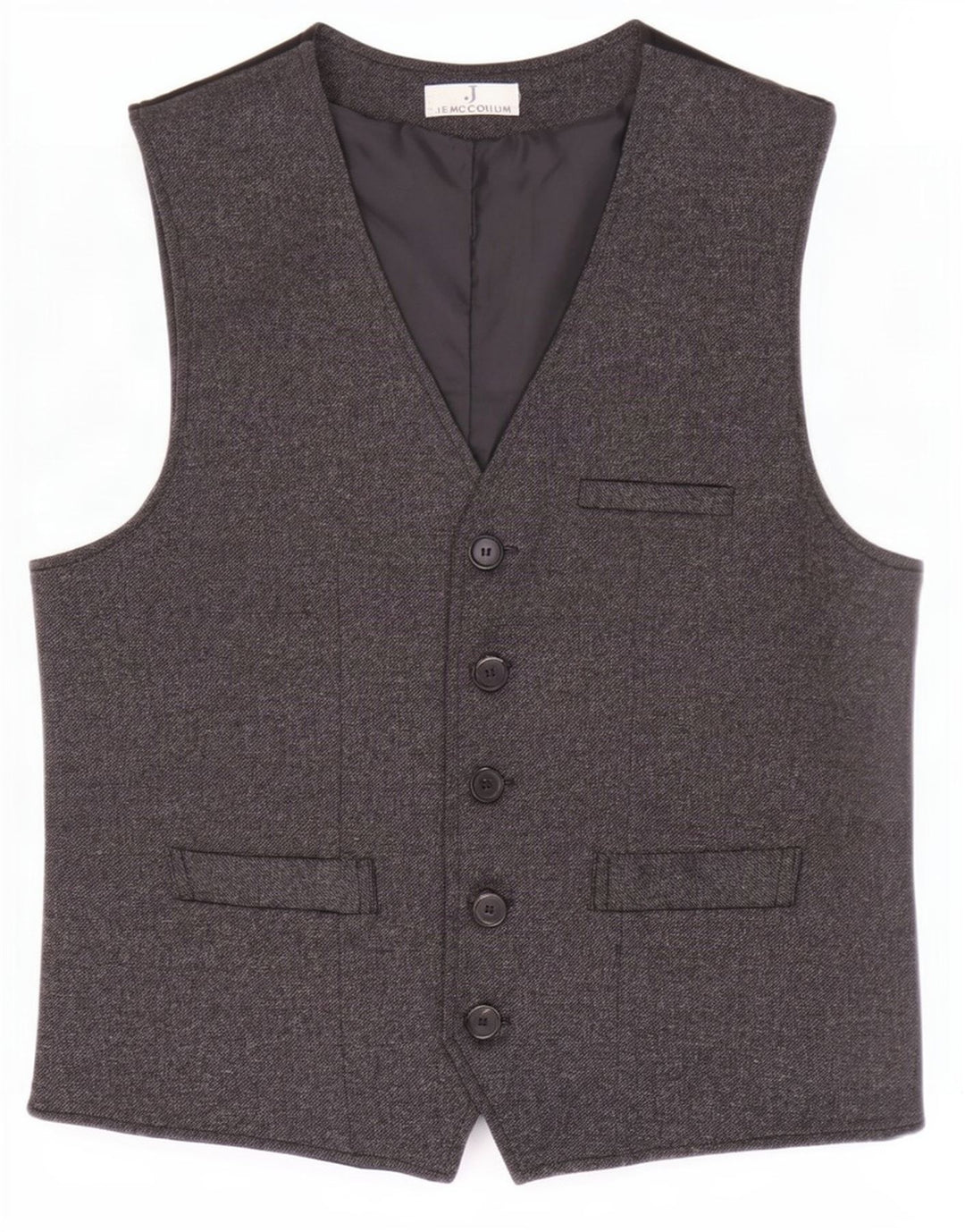 J.E. Mc Collum veste til mænd mellemgrå polyester