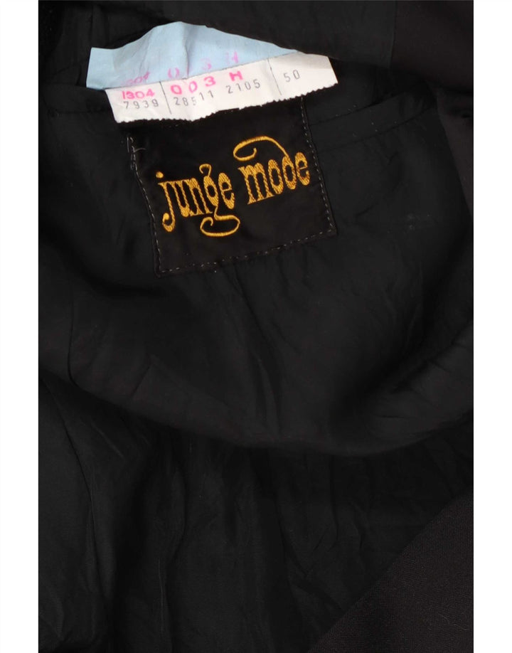 Junge Mode Herre 1 Knap Blazer Jakke IT 50 Stor Sort Polyester