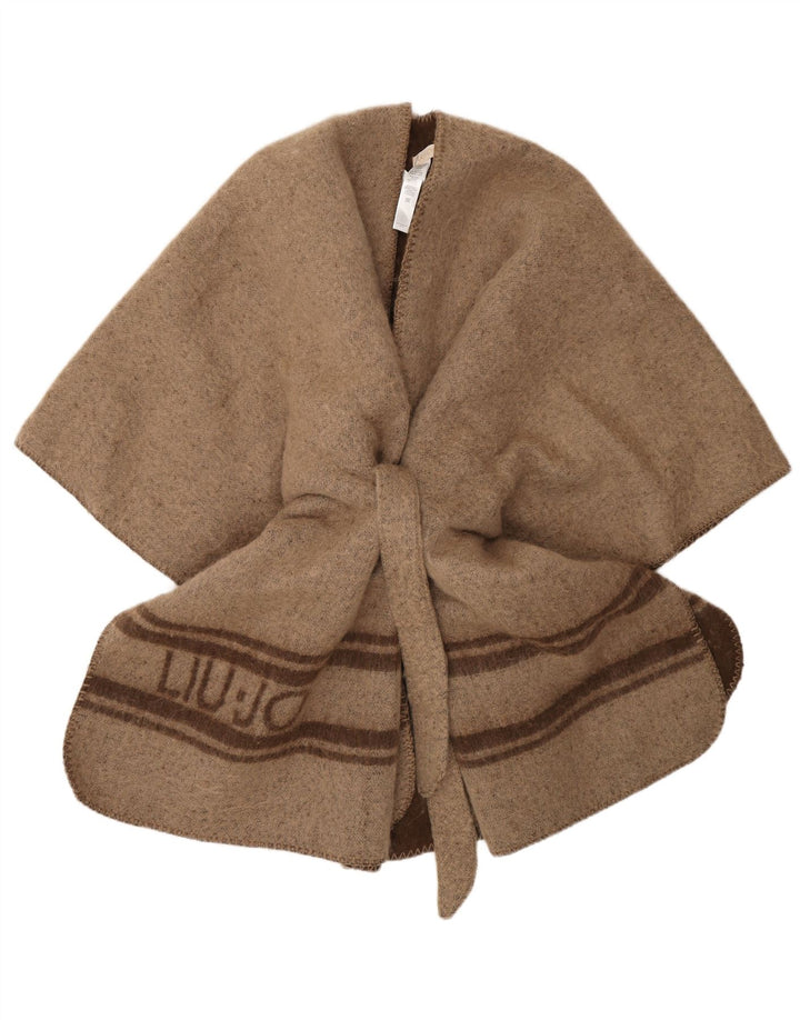 Liu Jo Graphic Poncho Coat til kvinder One Size brun stribet polyester