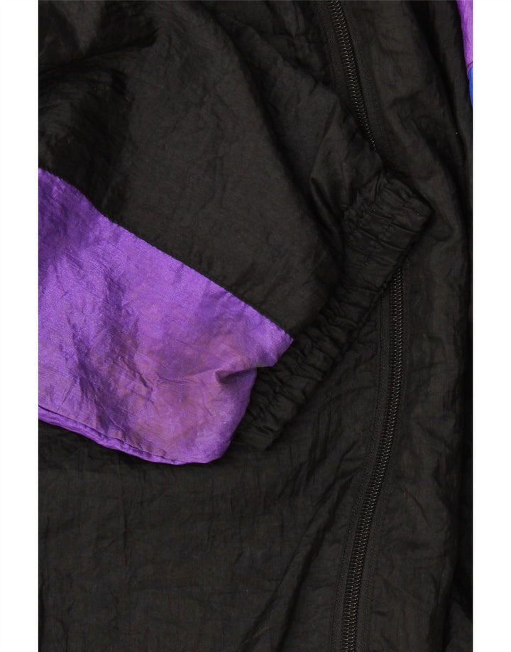 Vintage træningsdragt til mænd Topjakke XL Sort Colourblock Nylon