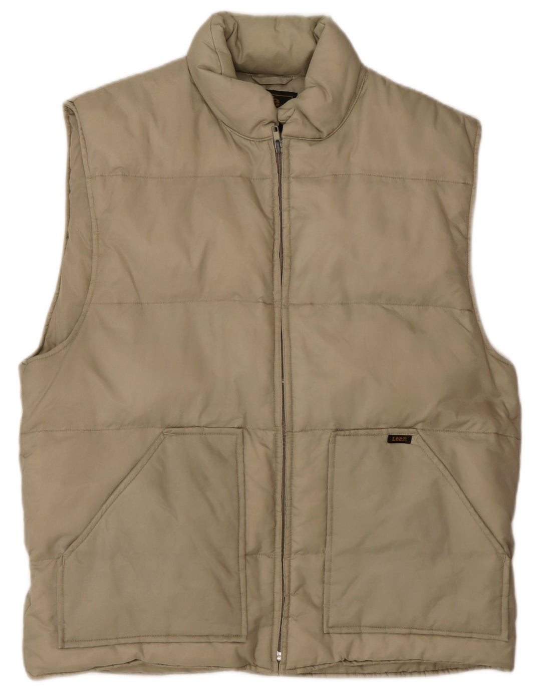 Lee Mens Polstret Gilet UK 42 XL Beige Nylon