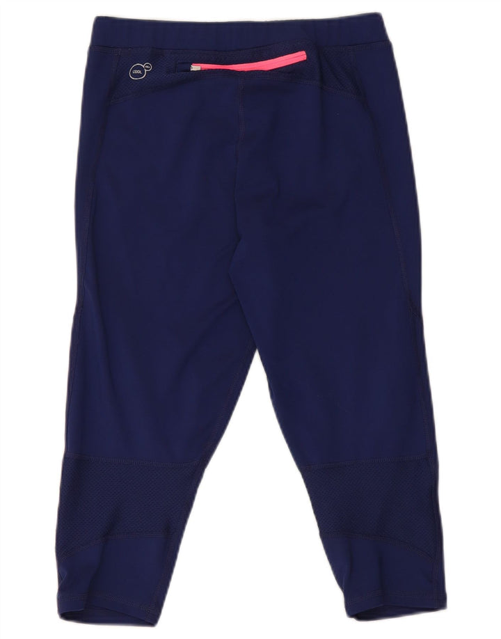 Puma Dame Capri Leggings UK 10 Small Navy Blue Polyester