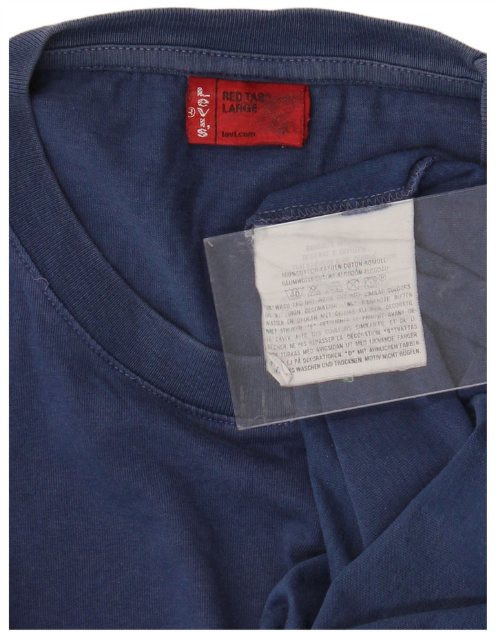 LEVI'S Herre T-Shirt Top Stor Blå Bomuld
