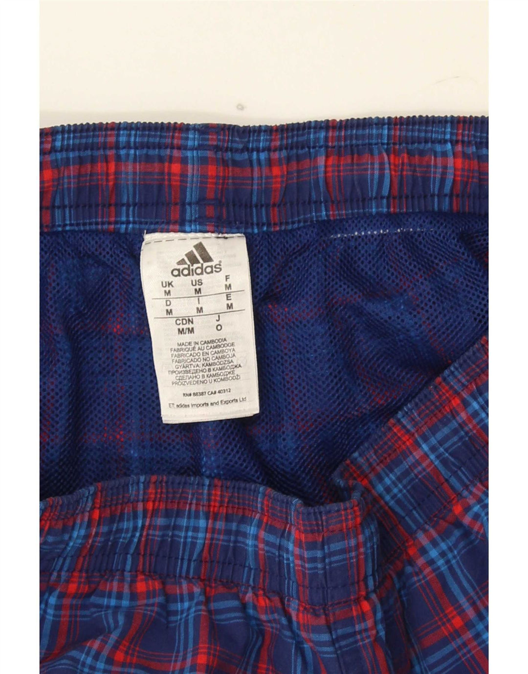 Adidas Sportshorts til mænd Medium Navyblå Ternet polyester