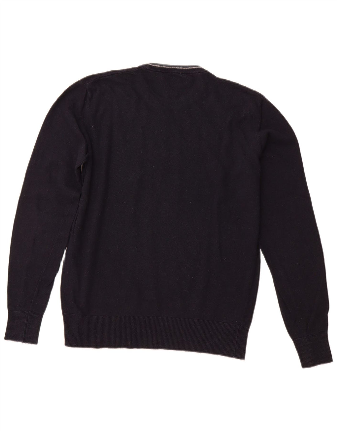 ARMANI JEANS Herre Crew Neck Jumper Sweater Medium Navy Blue Viscose