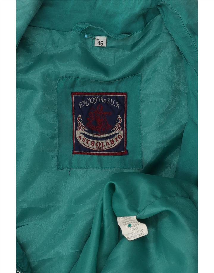 Astrolabio Dame Oversized Overfrakke IT 46 Large Green Silk