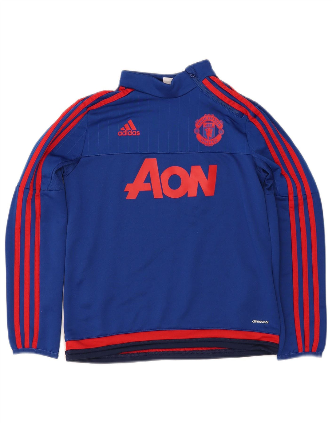 ADIDAS Boys Climacool Grafisk Pullover Træningsdragt Top 9-10 år Blå