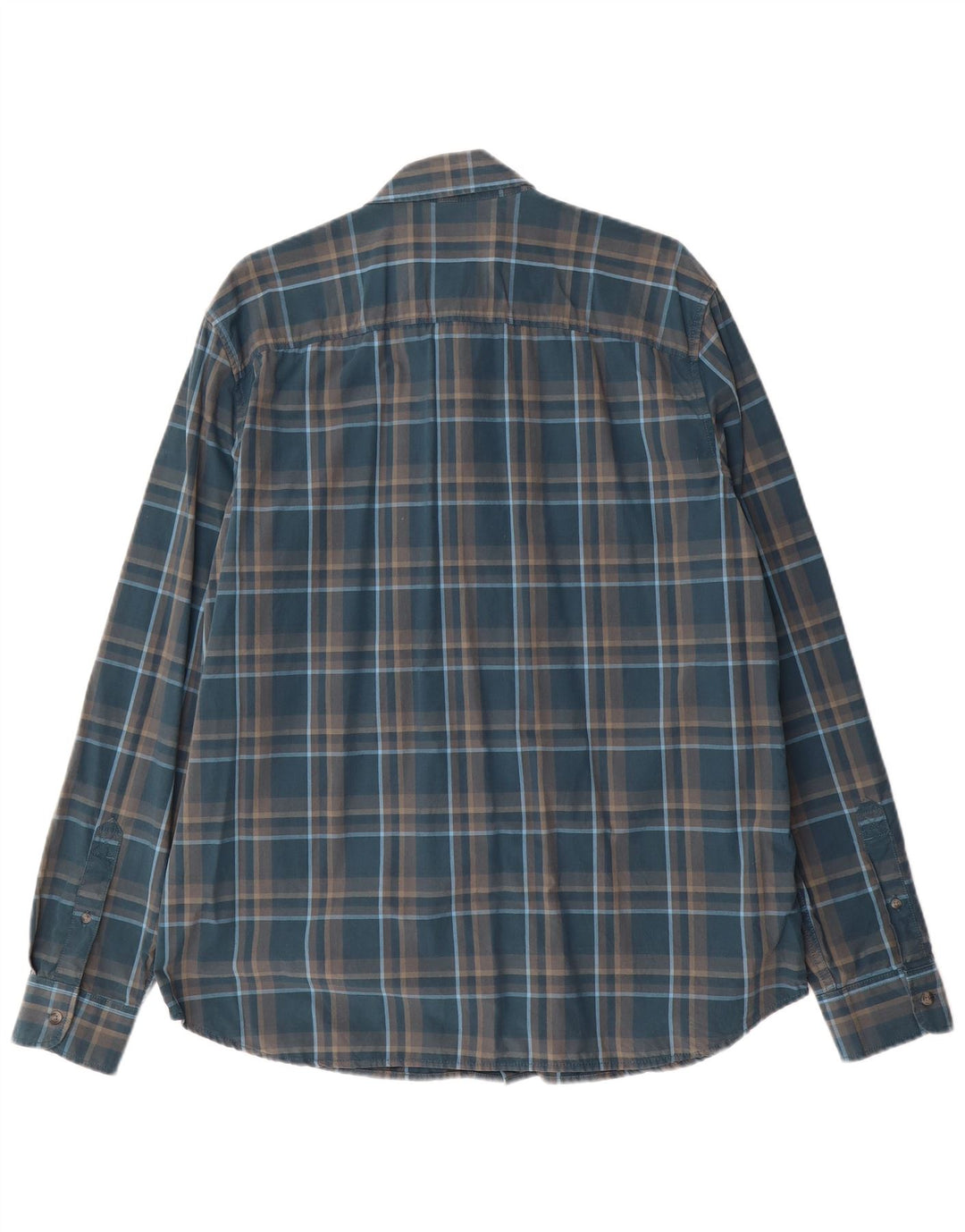 Timberland Herre Slim Fit skjorte XL blå ternet bomuld