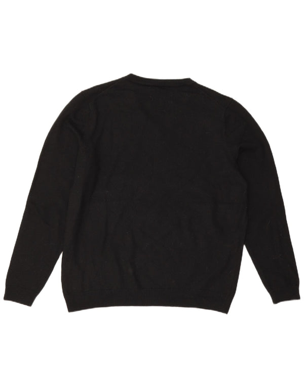 Hugo Boss Boys V-hals sweater 15-16 år XL Sort Virgin Wool