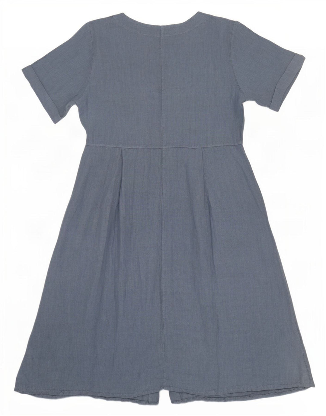 WoolOvers Dame A-Line Kjole UK 14 Large Blue Linen