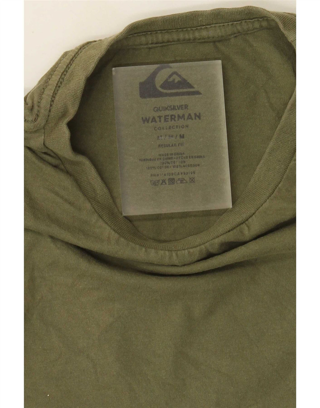 Quiksilver Herre Regular Fit Grafisk T-shirt Top Medium Khaki Bomuld