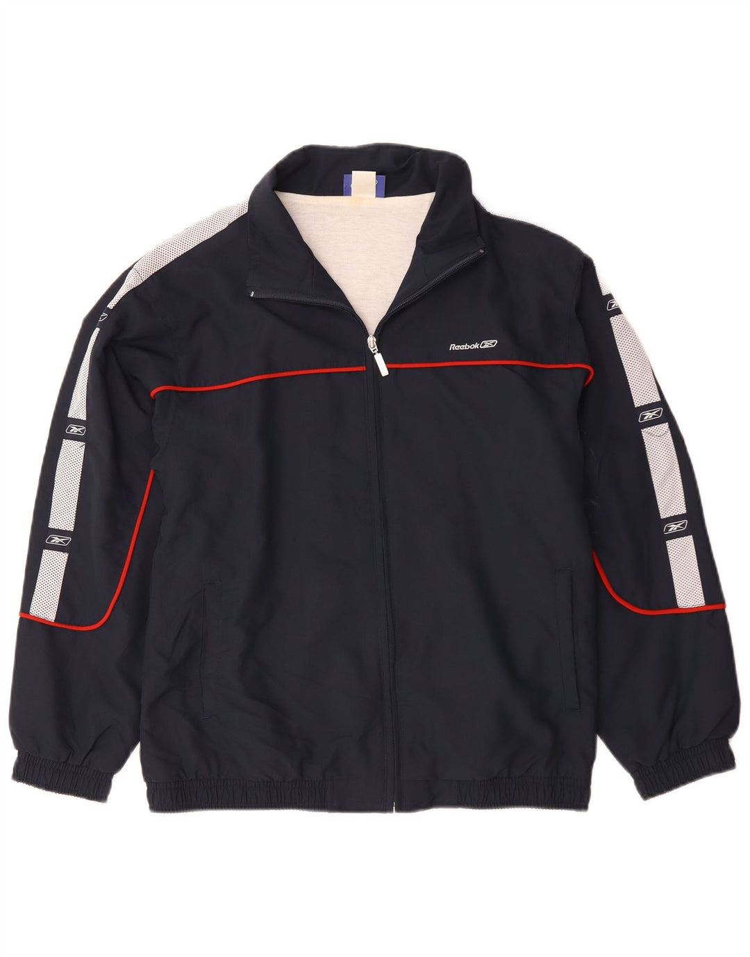 Reebok Boys Tracksuit Topjakke 15-16 år XL Navy Blue Colourblock