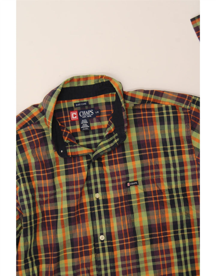 CHAPS Mens Easy Care Shirt Large Multicoloured Check Cotton Vintage Chaps and Second-Hand Chaps from Messina Hembry 