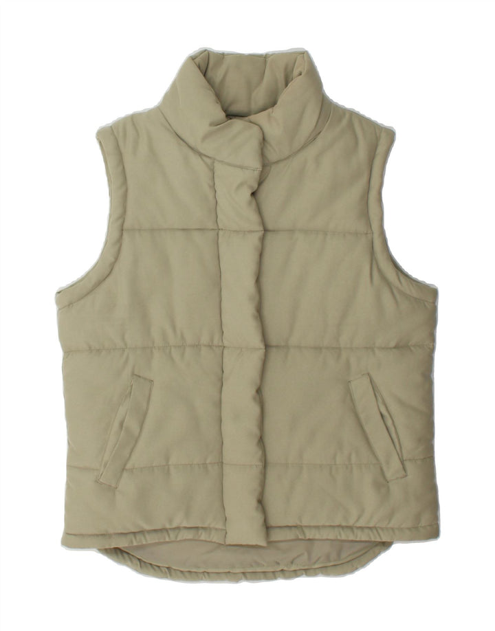 BAY Womens Padded Gilet UK 12 Medium  Beige Polyester Vintage Bay and Second-Hand Bay from Messina Hembry 