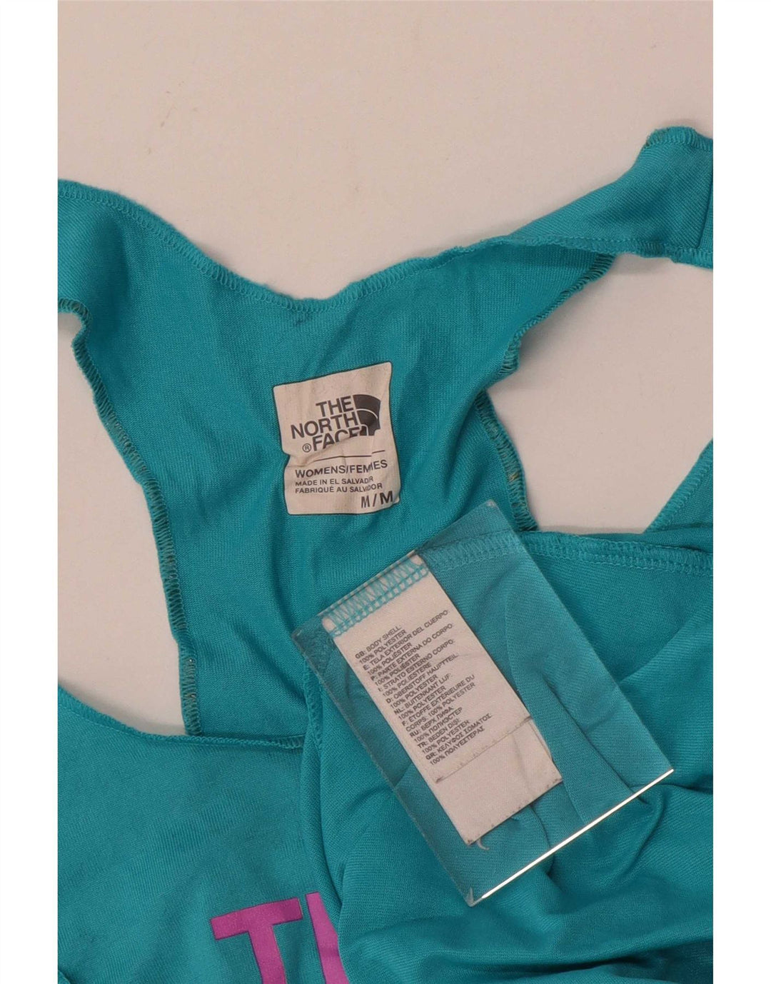 The North Face Kvinders Grafisk Vest Top UK 12 Medium Blue Polyester