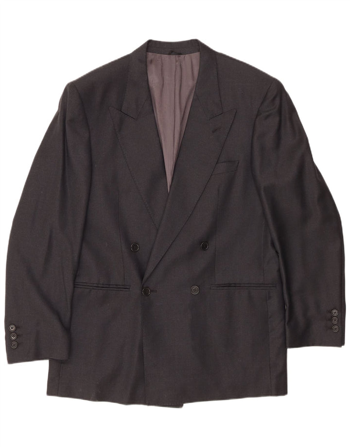 Ermenegildo Zegna Herre Double Breasted Blazer Jacket IT 48 Medium Sort