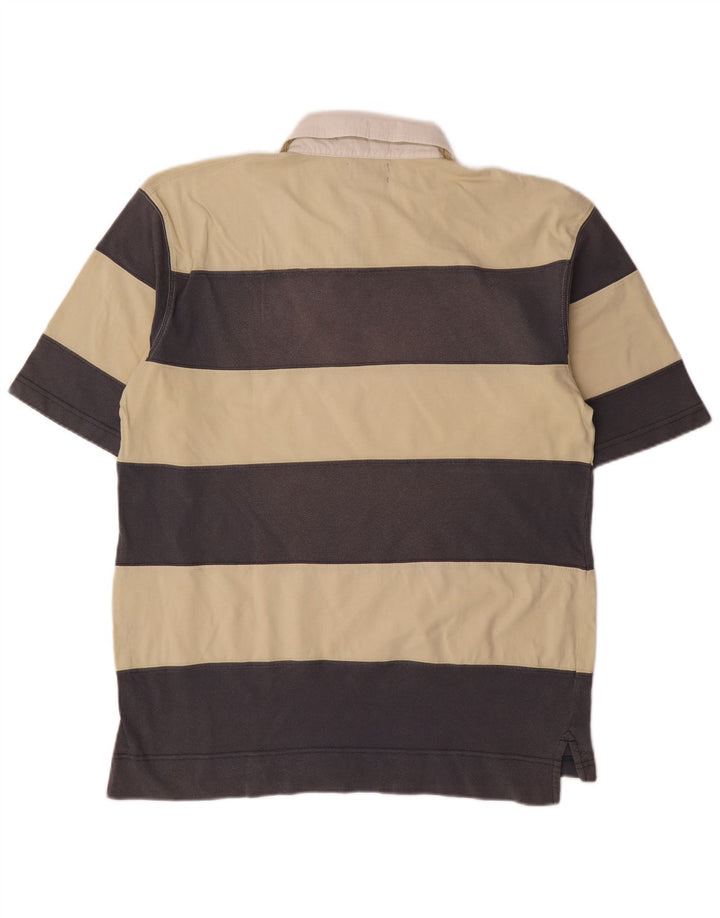Kappa herre poloskjorte stor beige stribet bomuld