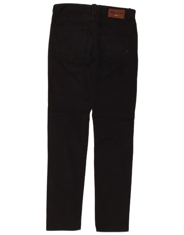 Zara Mens Slim Casual Trousers EU 38 Small W30 L30 Black