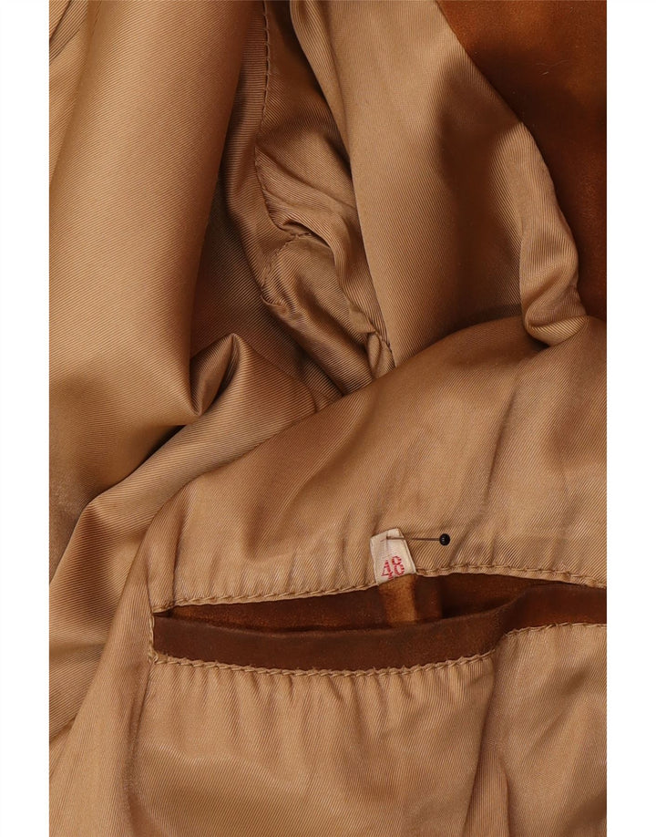 Vintage herre ruskind bomberjakke IT 48 Medium Brun