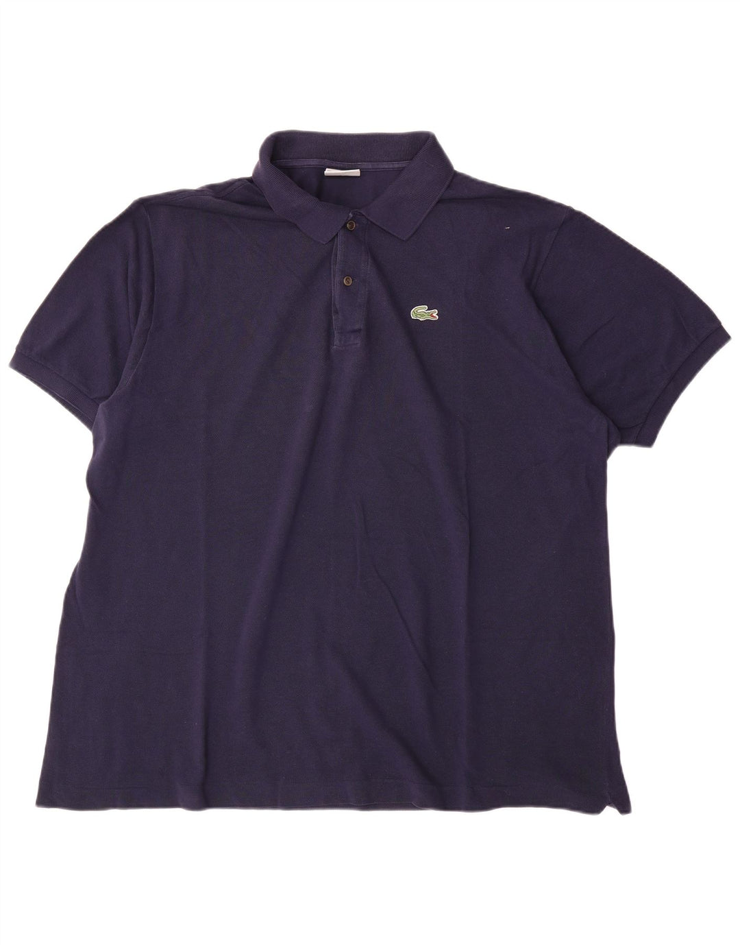 Lacoste Herre Polo Shirt Størrelse 7 2XL Navy Blue Bomuld