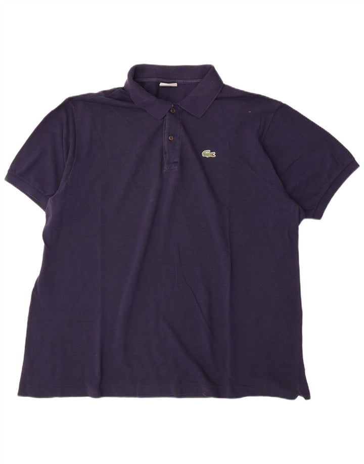 Lacoste Herre Polo Shirt Størrelse 7 2XL Navy Blue Bomuld