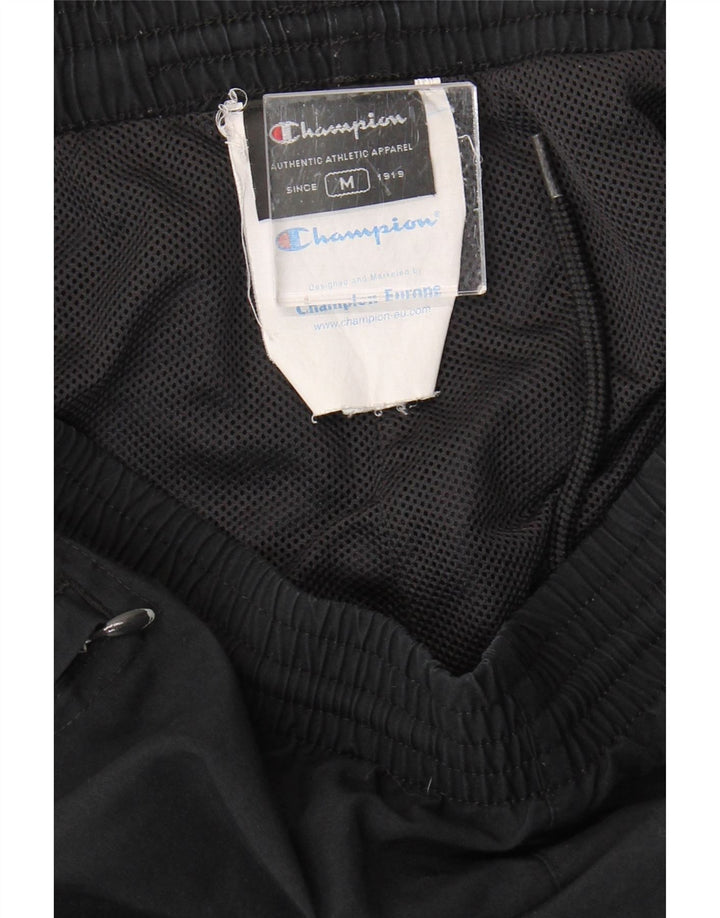 CHAMPION Mens Tracksuit Trousers Joggers Medium  Black Polyester