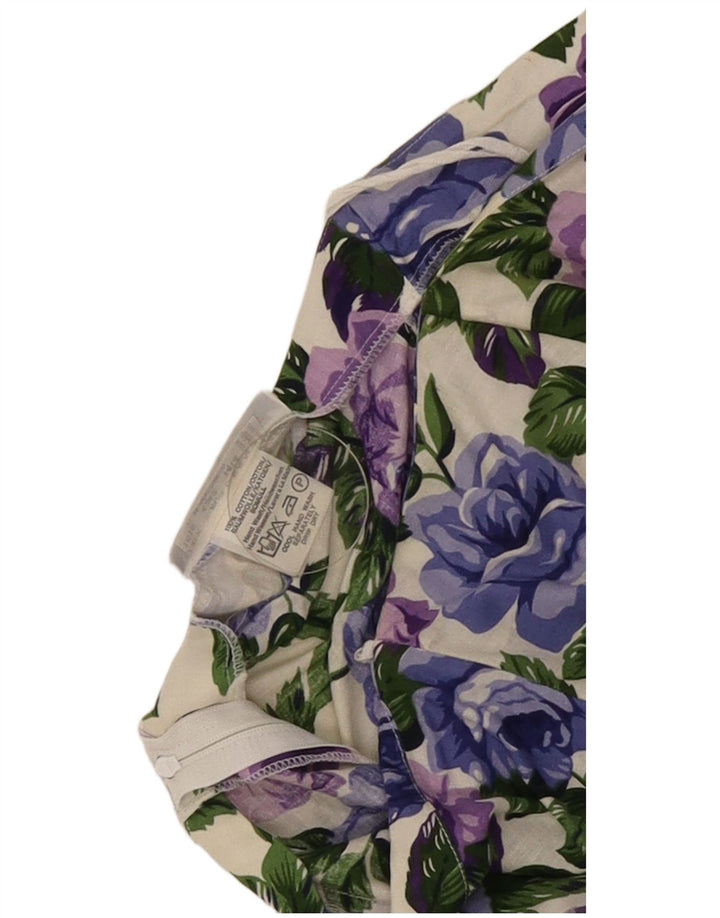 Simon Jeffrey Dame Stropløs Kjole UK 16 Large Multicolored Floral