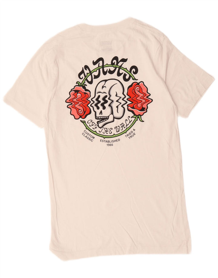 Vans Herre Classic Fit Grafisk T-Shirt Top Lille Hvid Bomuld