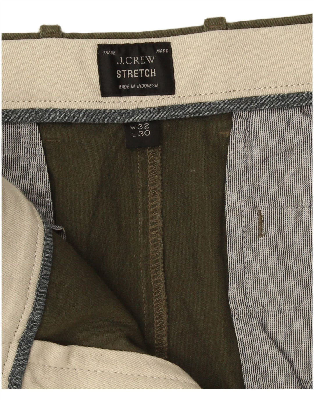 J. Crew Straight Chino-bukser til mænd W32 L25 Khaki