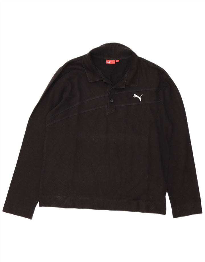 Puma Langærmet Polo Shirt til mænd Stor sort bomuld