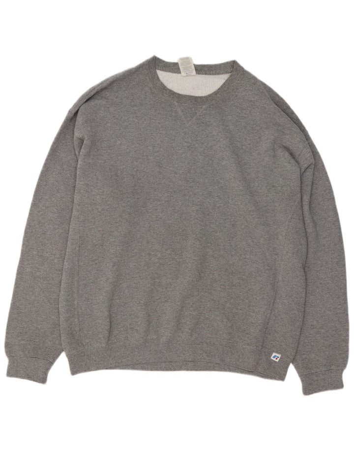 RUSSELL ATHLETIC Herre Sweatshirt Jumper XL Grå Bomuld
