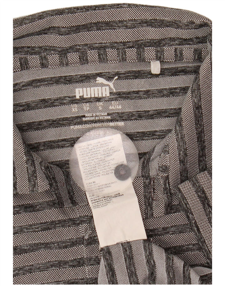 Puma herre polo shirt lille grå stribet polyester