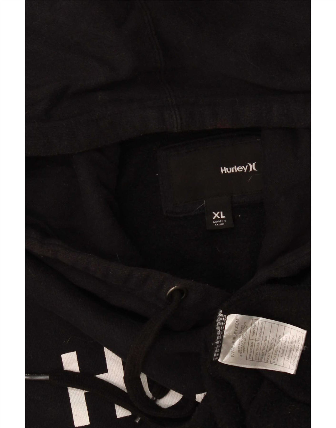 Hurley Herre Grafisk Hoodie Jumper XL Sort Polyester
