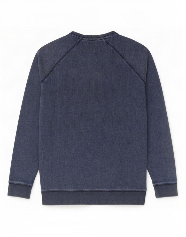 Wrangler grafisk sweatshirt til mænd, stor marineblå bomuld