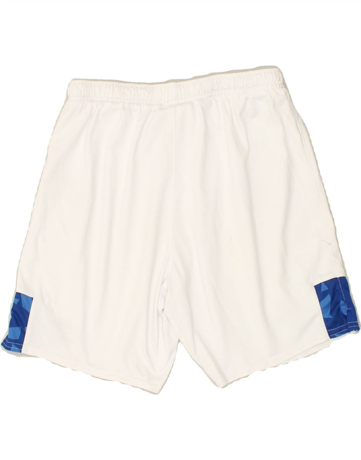 UMBRO Boys Graphic Sport Shorts 12-13 Years XL White Polyester | Vintage Umbro | Thrift | Second-Hand Umbro | Used Clothing | Messina Hembry 