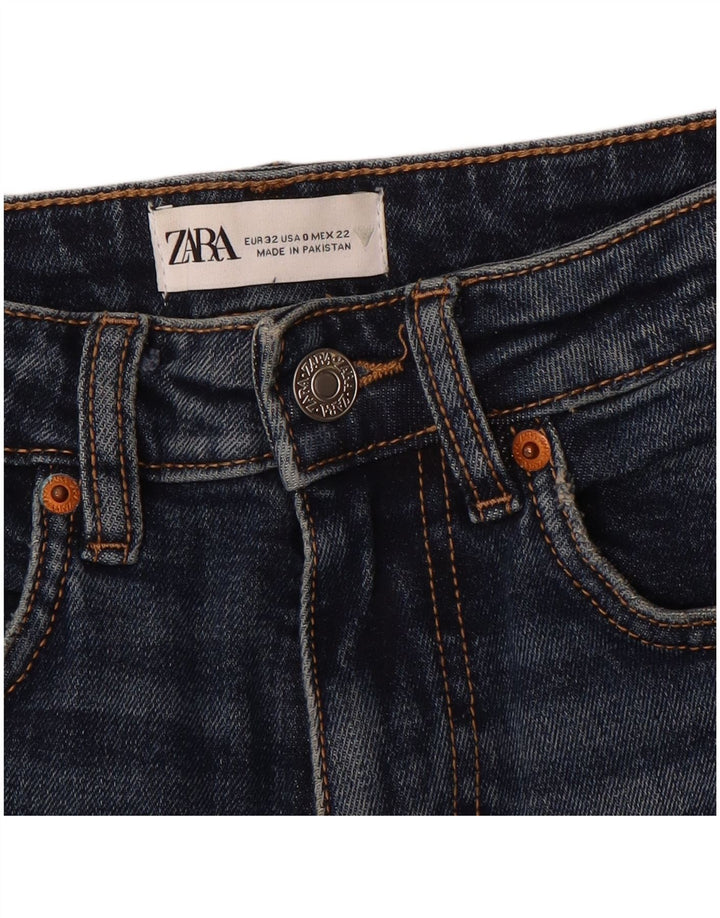 Zara Dame Bootcut Jeans EU 32 2XS W22 L25 Blå
