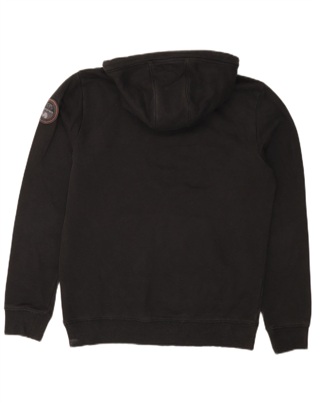 NAPAPIJRI Herre Geographic Graphic Hoodie Jumper Lille sort bomuld