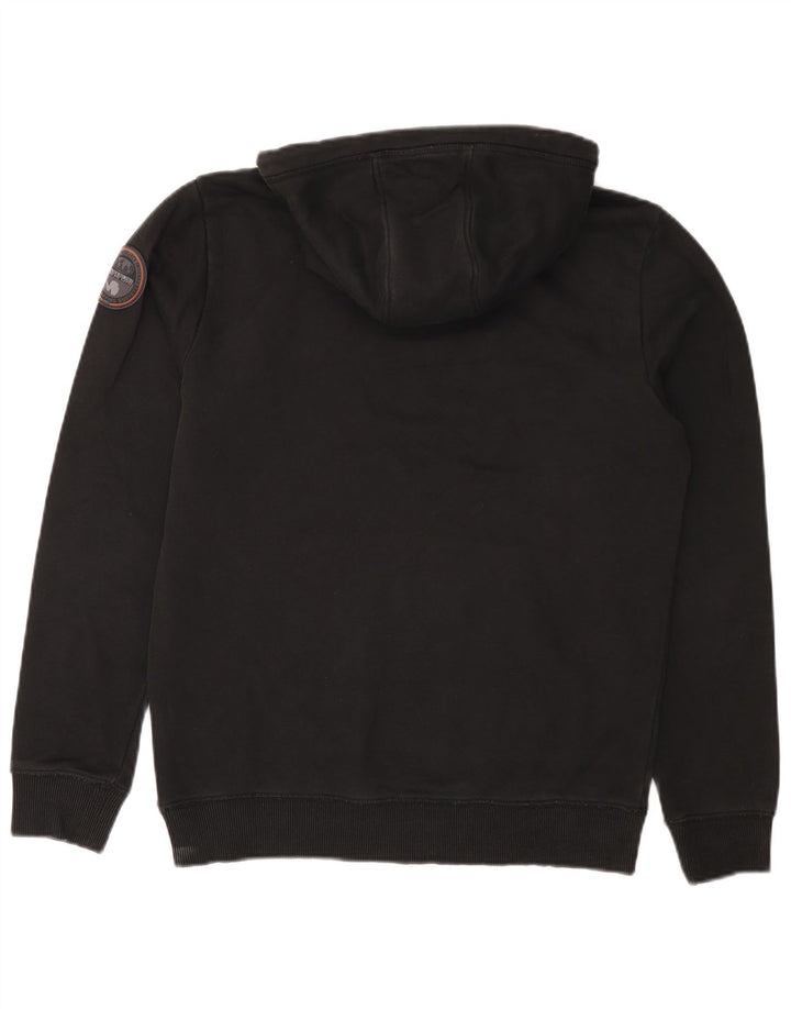 NAPAPIJRI Herre Geographic Graphic Hoodie Jumper Lille sort bomuld