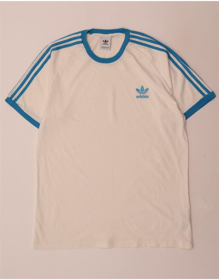 Adidas Herre T-Shirt Top Stor Hvid Bomuld