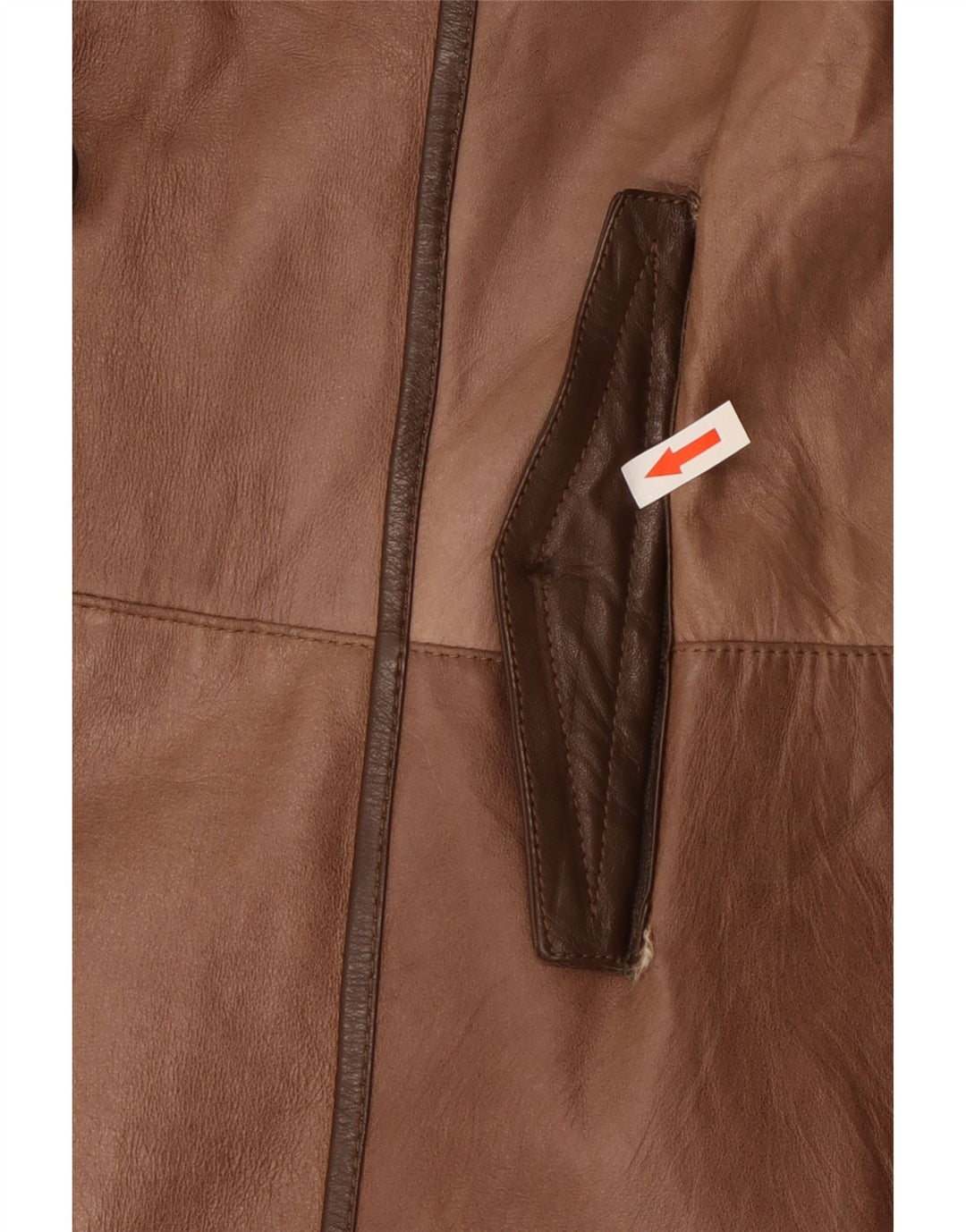 Vintage læderfrakke til kvinder UK 14 Medium Brun
