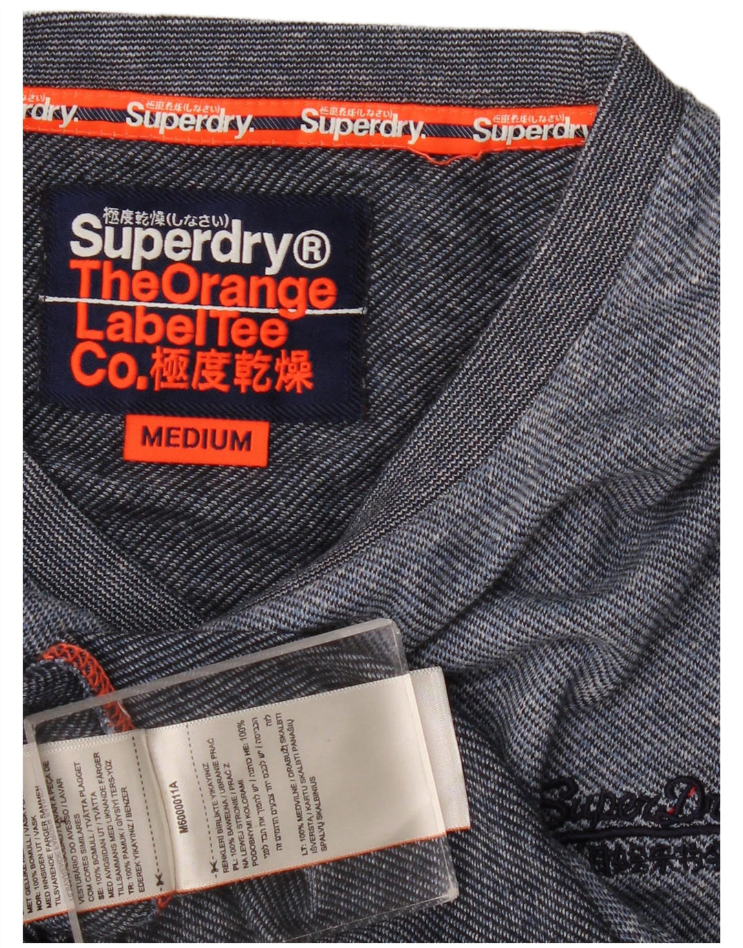 Superdry Herre Top Langærmet Medium Blå Bomuld