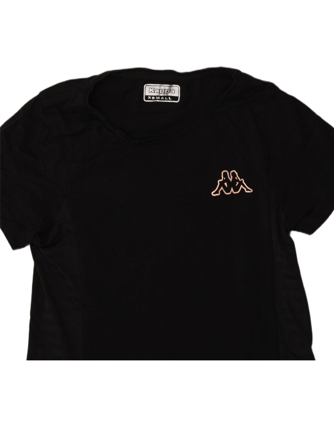 KAPPA Womens T-Shirt Top UK 6 XS Black Vintage Kappa and Second-Hand Kappa from Messina Hembry 