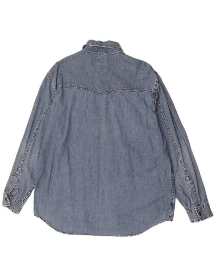 Energie Herre Denim Shirt 2XL Blå Bomuld